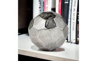 4" Silver Sculpted Sphere