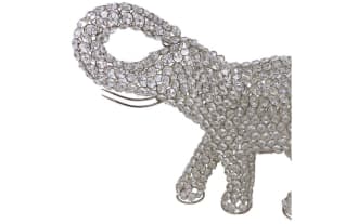 Glam Silver Elephant Sculpture