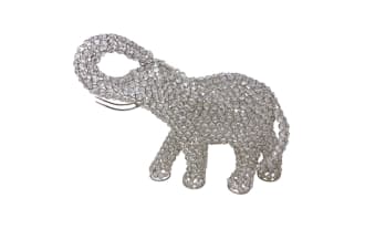 Glam Silver Elephant Sculpture