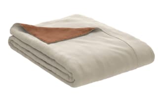 MyBob's Full/Queen Ivory Solid Cooling Reversible Duvet Cover