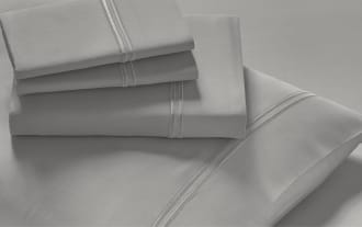 MyBob's California King Gray Solid Tencel 7 Piece Bedding Bundle