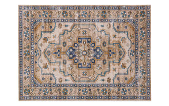 Norah 5' x 7' Ivory Oriental Washable Rug