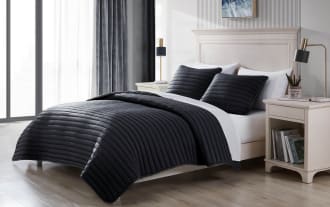 Griffin Twin Black 2 Piece Comforter Set