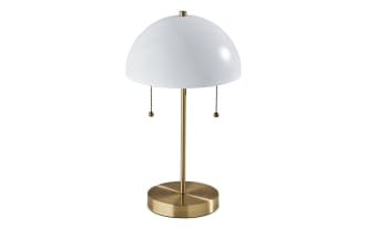 Juni White & Antique Brass Table Lamp