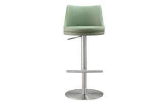 Walcott Green Solid Back Bar Height Adjustable Stool