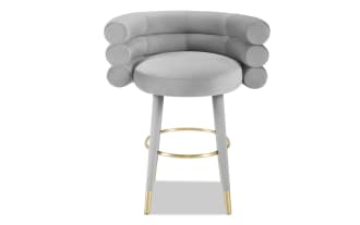 Marne Gray Upholstered Counter Height Stool