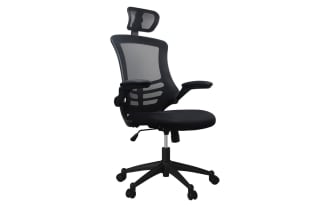 Ambrose Black Adjustable Swivel Office Chair