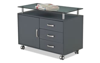 Rhett Black 3 Drawer File Cabinet