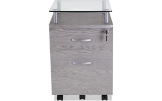 Adrian Gray 2 Drawer File Cabinet