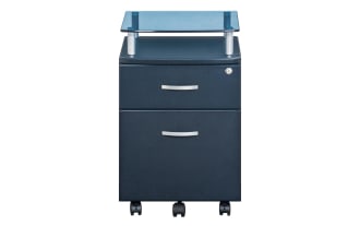 Adrian Graphite 2 Drawer File Cabinet
