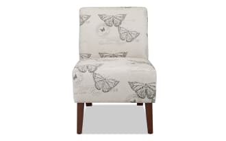 Monarch Butterfly Linen Accent Chair