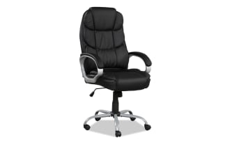 Brandford Black Faux Leather Adjustable Height Office Chair