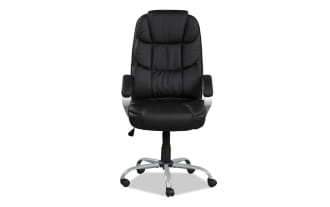 Brandford Black Faux Leather Adjustable Height Office Chair