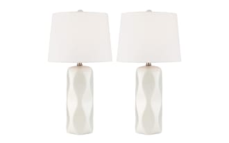 Zayden White Table Lamp (Set of 2)