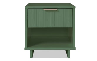 Ascias Green Nightstand with Drawer