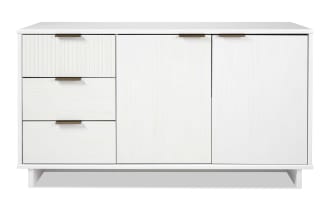 Ascias White 3 Drawer Server