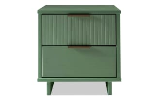 Ascias Green 2 Drawer Nightstand
