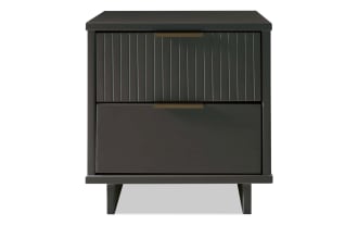 Ascias Charcoal 2 Drawer Nightstand