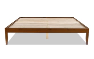 Phoebe King Walnut Solid Wood Platform Bed