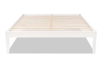 Phoebe Queen White Solid Wood Platform Bed
