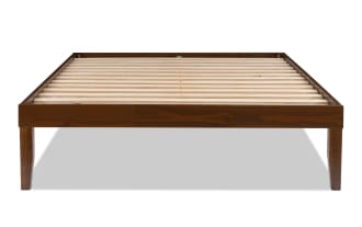 Phoebe Full Walnut Solid Wood Platform Bed