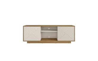 Sherwood 63'' White & Oak Storage TV Stand