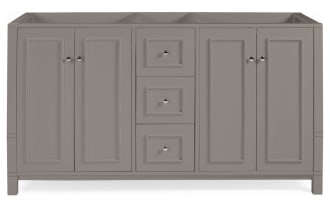 Randolph 60'' Gray Double Sink Bathroom Vanity Base