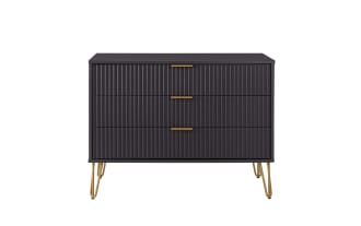 Delilah Black 3 Drawer Dresser