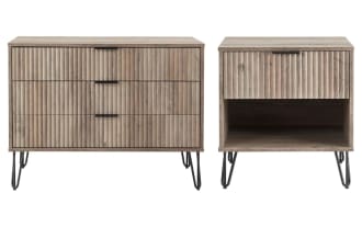 Delilah Weathered Gray Dresser and Nightstand Set