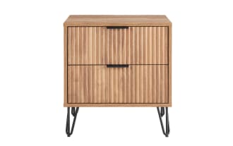 Delilah Brown 2 Drawer Nightstand