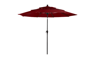 Kieran 10' Red Push Tilt Outdoor Market Umbrella