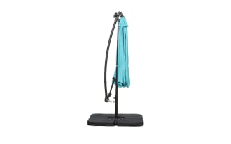 Ciello 10' Turquoise LED Outdoor Cantilever Umbrella