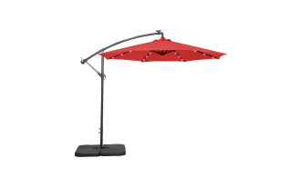 Ciello 10' Red LED Outdoor Cantilever Umbrella