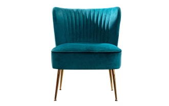 Saphia Teal Velvet Accent Chair