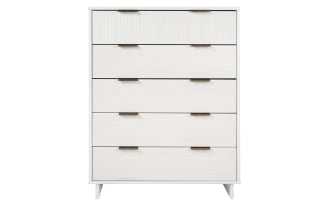Ascias White 5 Drawer Chest