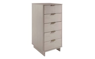 Ascias Light Gray 5 Drawer Lingerie Chest