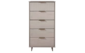 Ascias Light Gray 5 Drawer Lingerie Chest