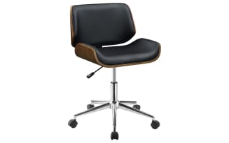 Kian Black Faux Leather Adjustable Swivel Office Chair