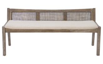 Bridget Brown Rattan Cane Bench