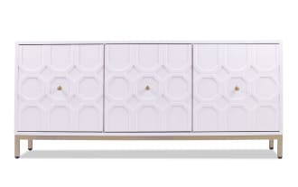 Exidor White Accent Cabinet
