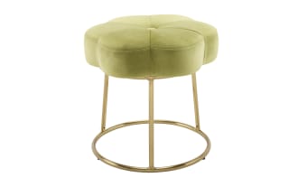 Sabrina Light Green Velvet Vanity Stool
