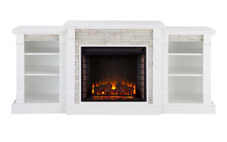 Norin 71.8'' White Electric Fireplace and TV Stand