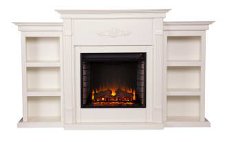 Zumjor 70.3'' Ivory Electric Fireplace