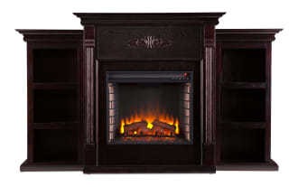 Zumjor 70.3'' Espresso Electric Fireplace