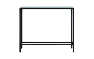 Ceivoth 36'' Black Mirrored Console Table