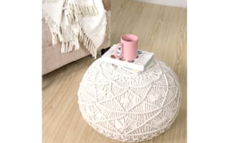 Catlyn Beige Pouf