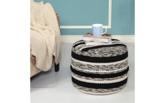 Cecilia Black Pouf