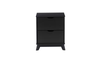 Phoebe Black 2 Drawer Nightstand