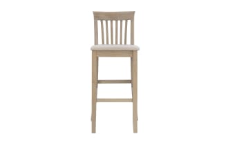 Craftsman Beige Slat Back Bar Height Stool
