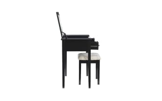 Vida Black 2 Drawer Vanity Set